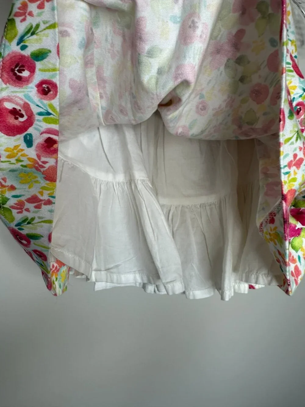 Mayoral Floral Short-Sleeve Dress in Pink, Green & White